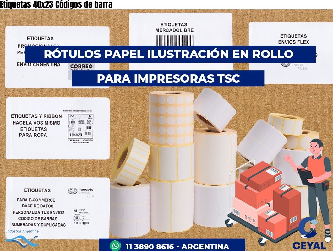 Etiquetas 40x23 Códigos de barra