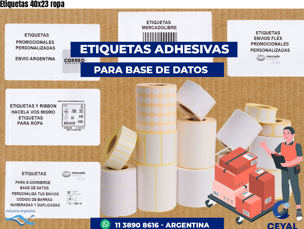Etiquetas 40x23 ropa