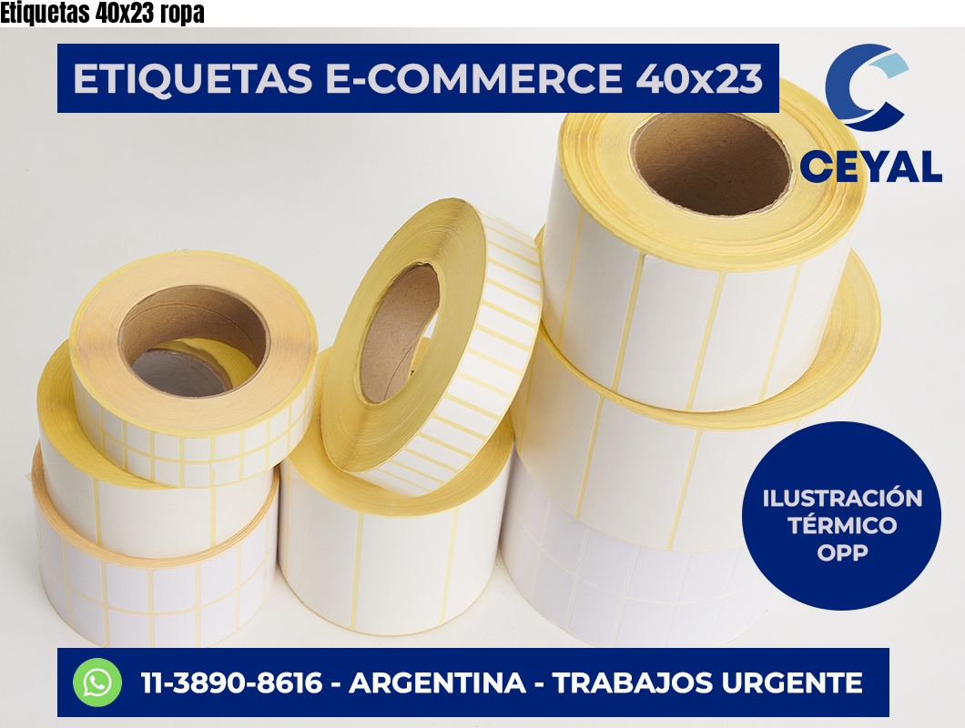 Etiquetas 40×23 ropa