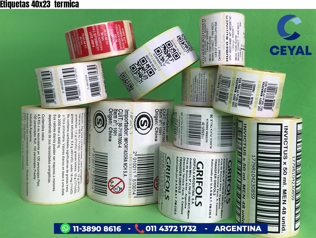 Etiquetas 40x23 termica