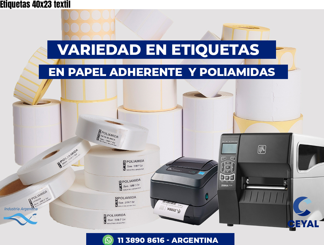 Etiquetas 40x23 textil