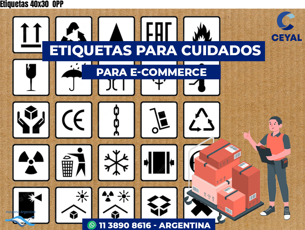Etiquetas 40x30 OPP
