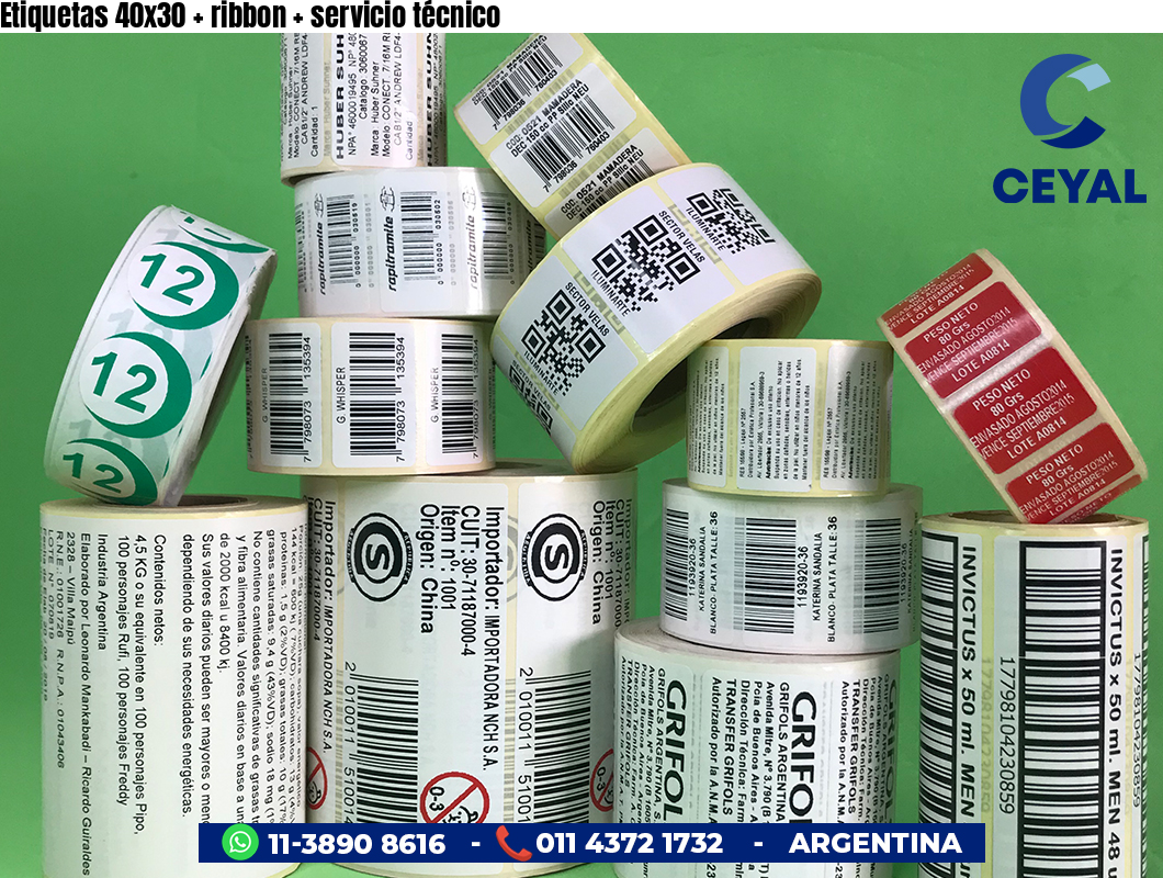 Etiquetas 40x30   ribbon   servicio técnico