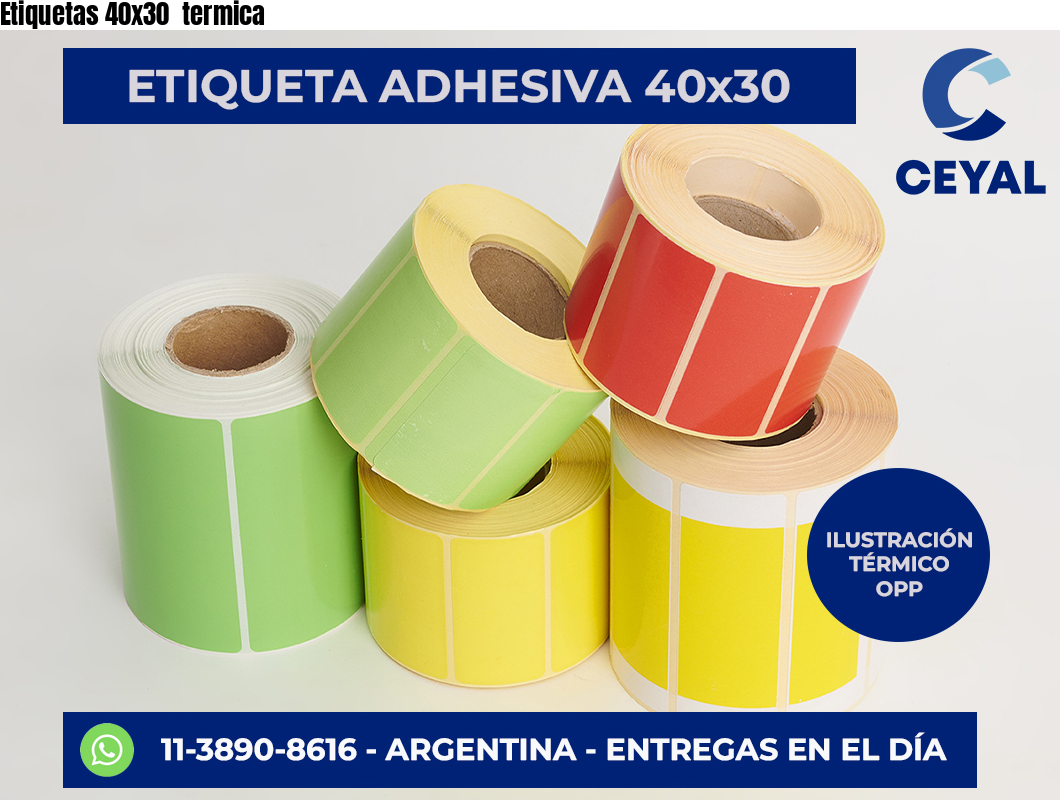 Etiquetas 40×30  termica