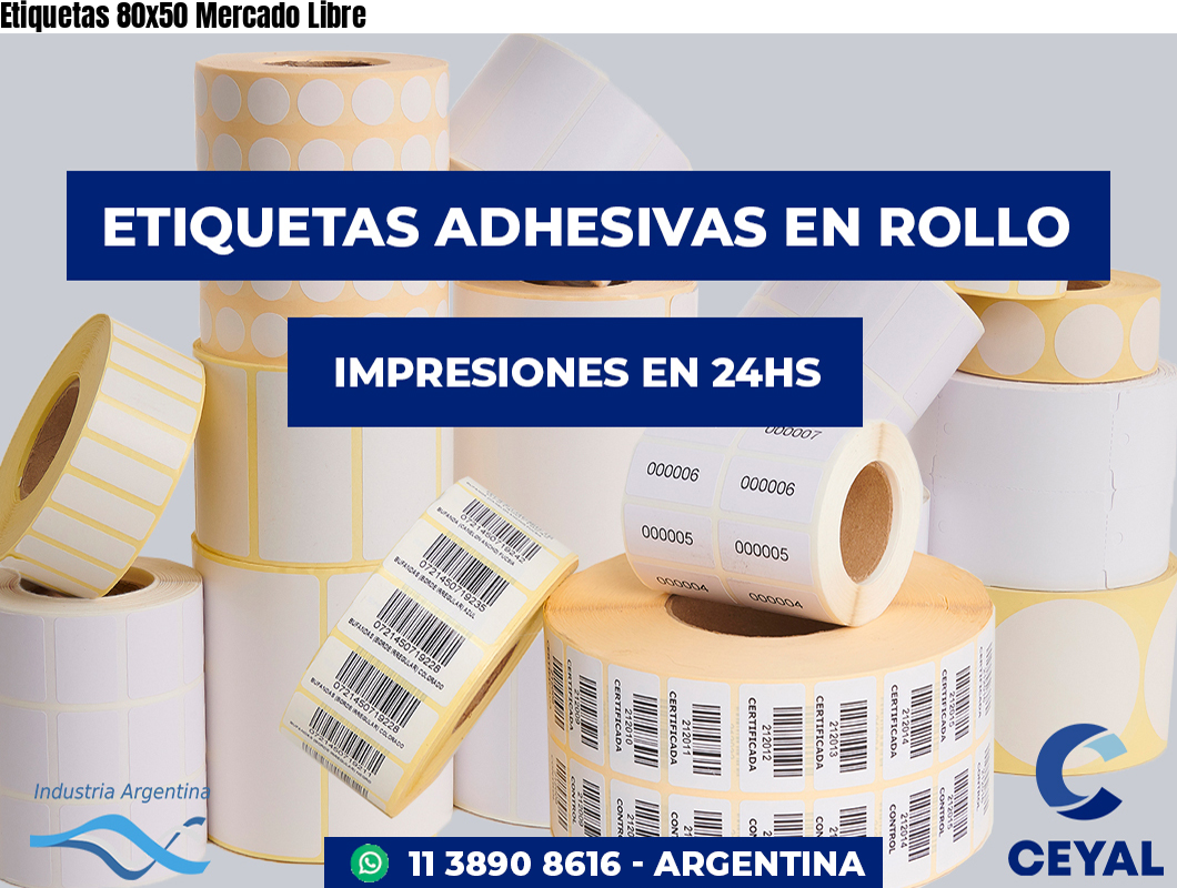 Etiquetas 80x50 Mercado Libre