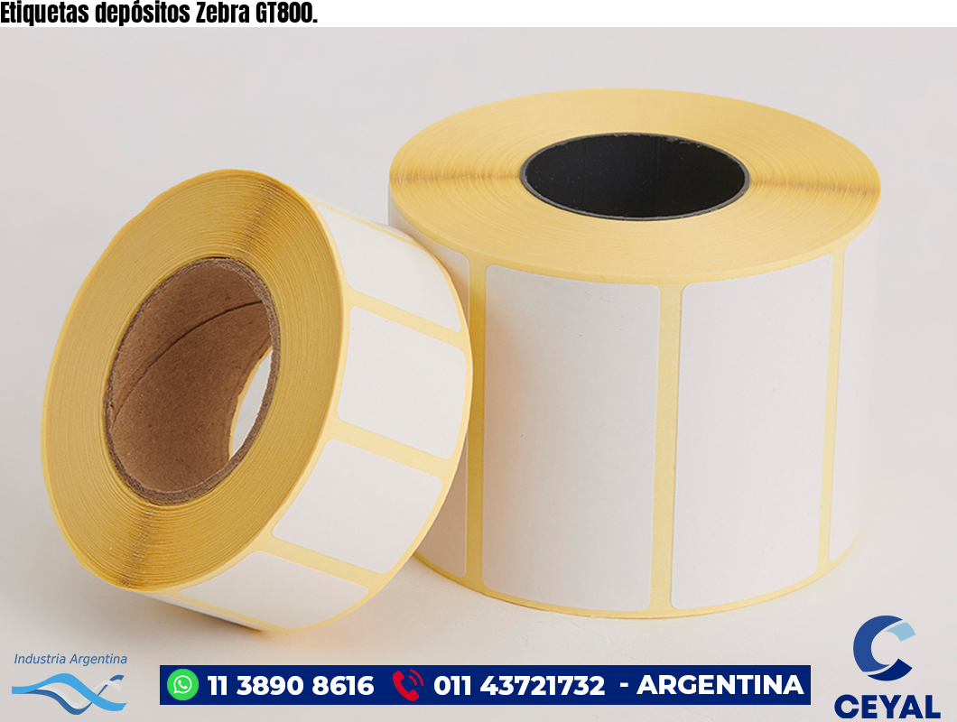 Etiquetas depósitos Zebra GT800.