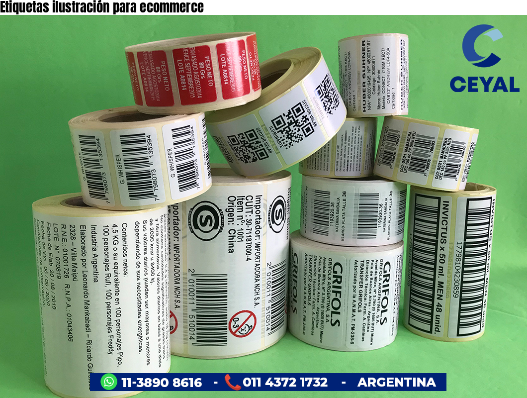 Etiquetas ilustración para ecommerce