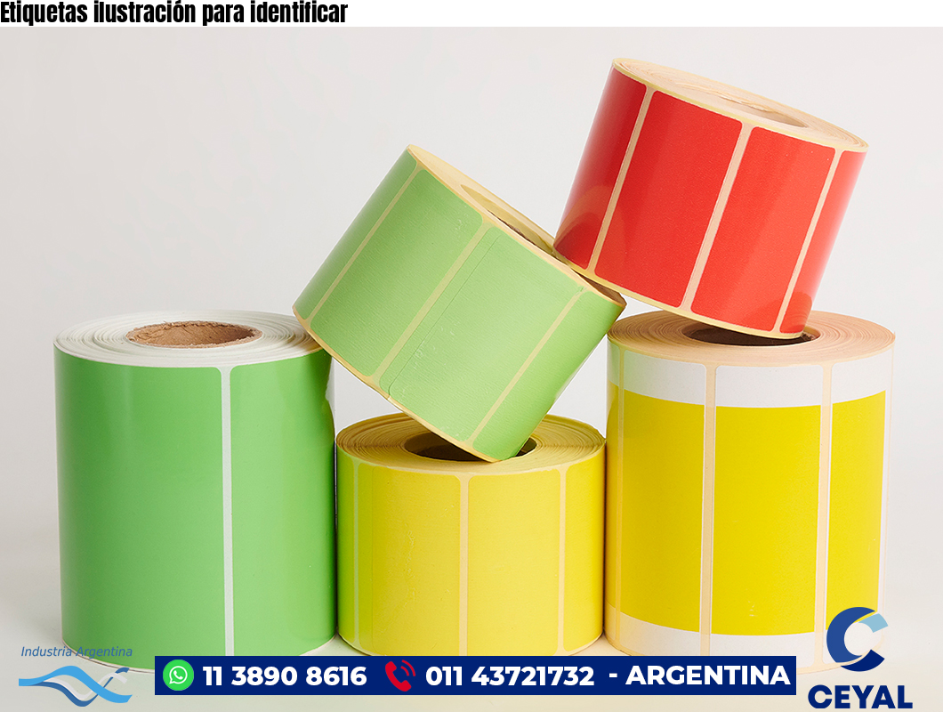 Etiquetas ilustración para identificar