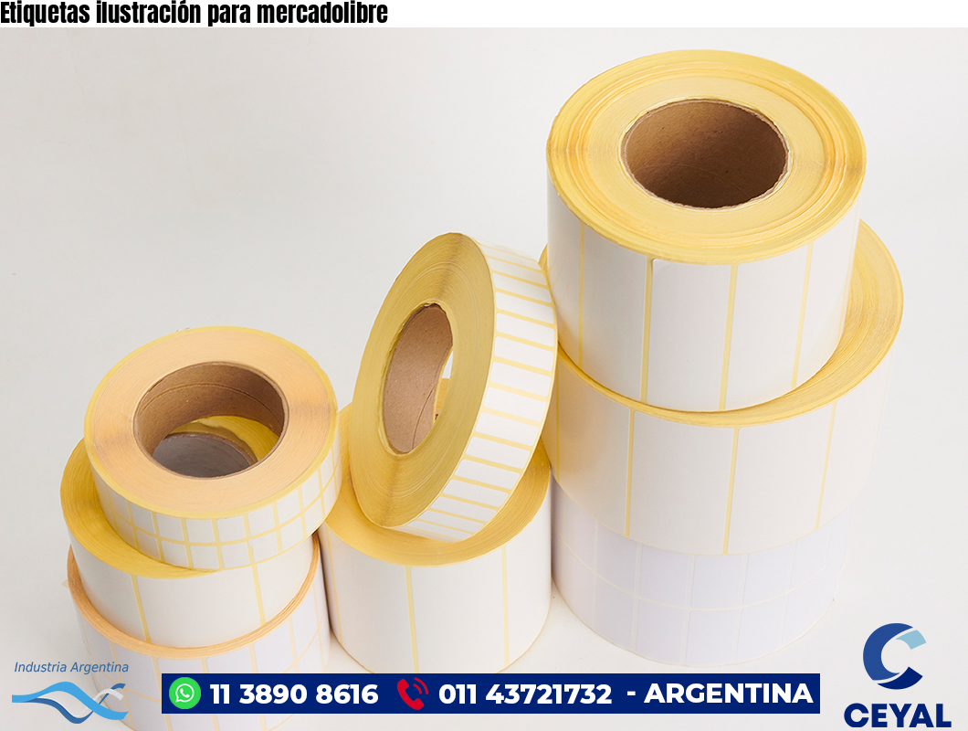 Etiquetas ilustración para mercadolibre