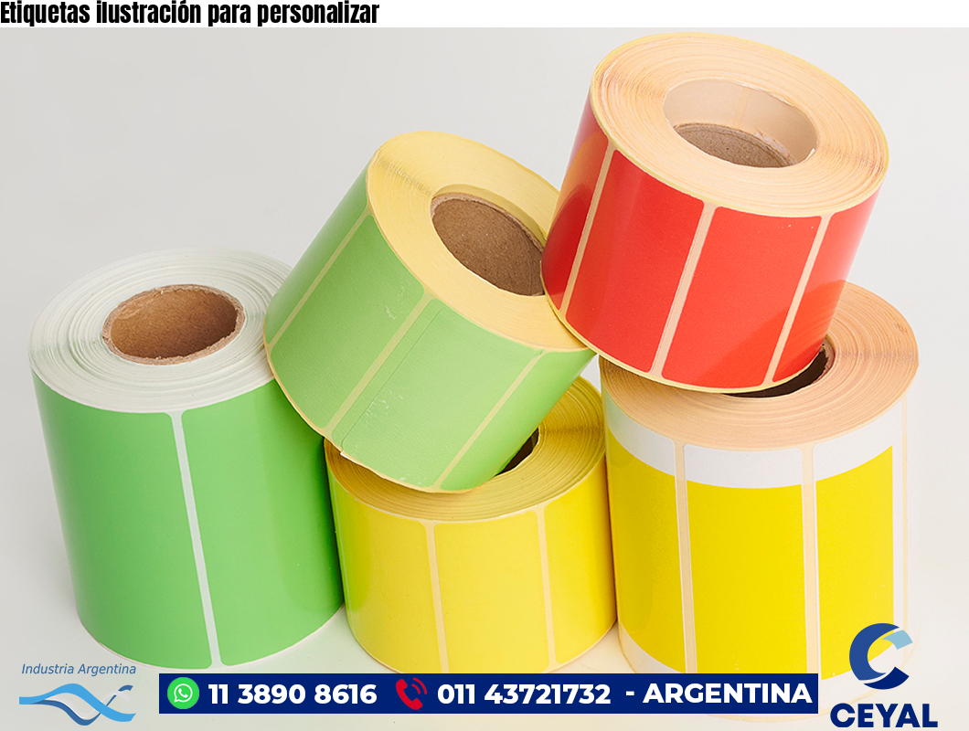 Etiquetas ilustración para personalizar