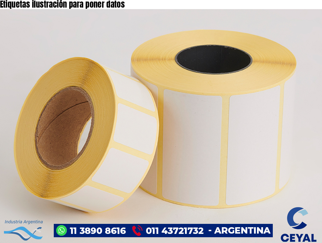 Etiquetas ilustración para poner datos