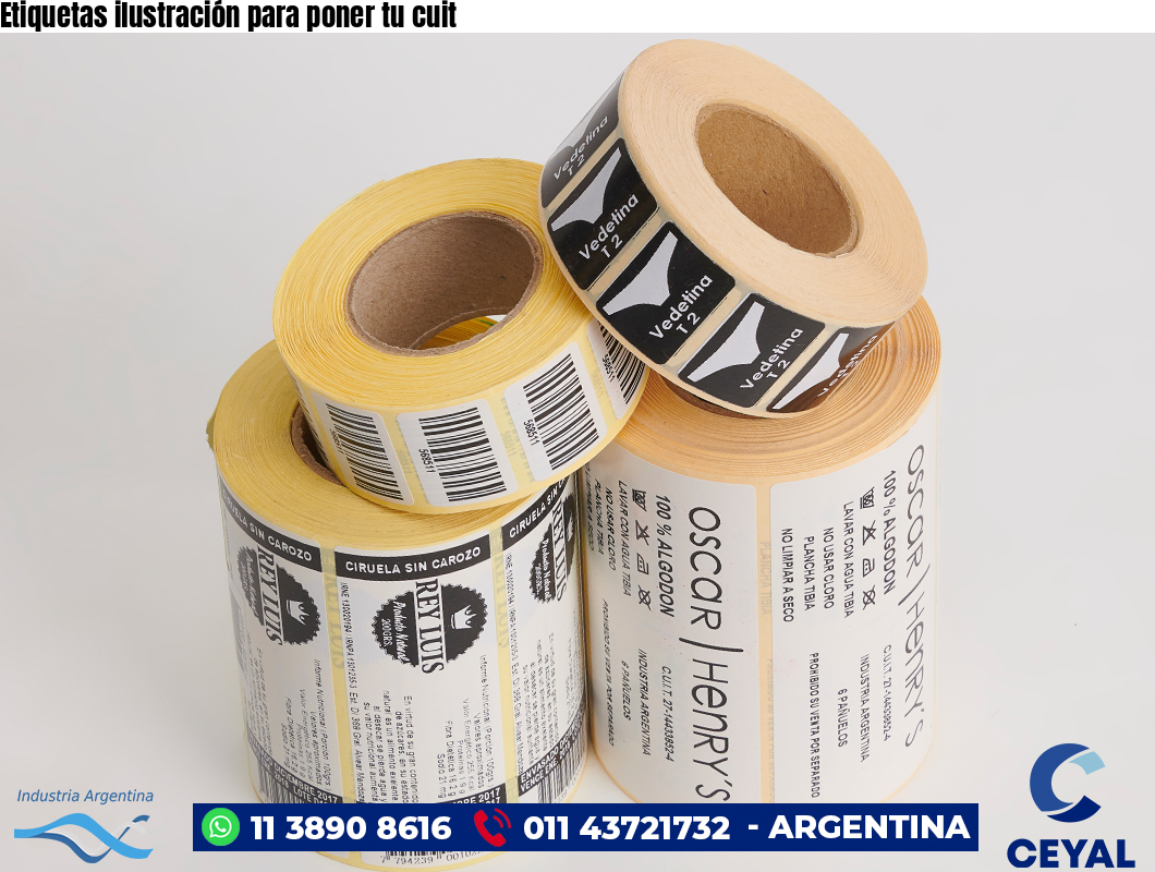 Etiquetas ilustración para poner tu cuit