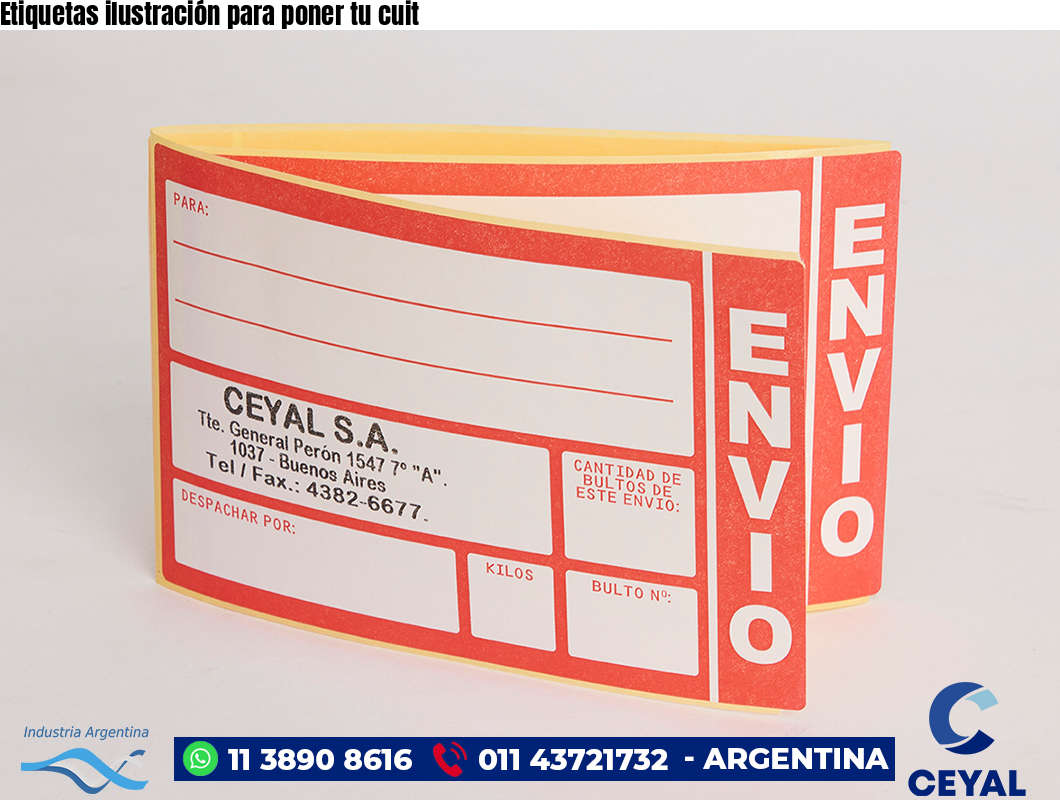 Etiquetas ilustración para poner tu cuit