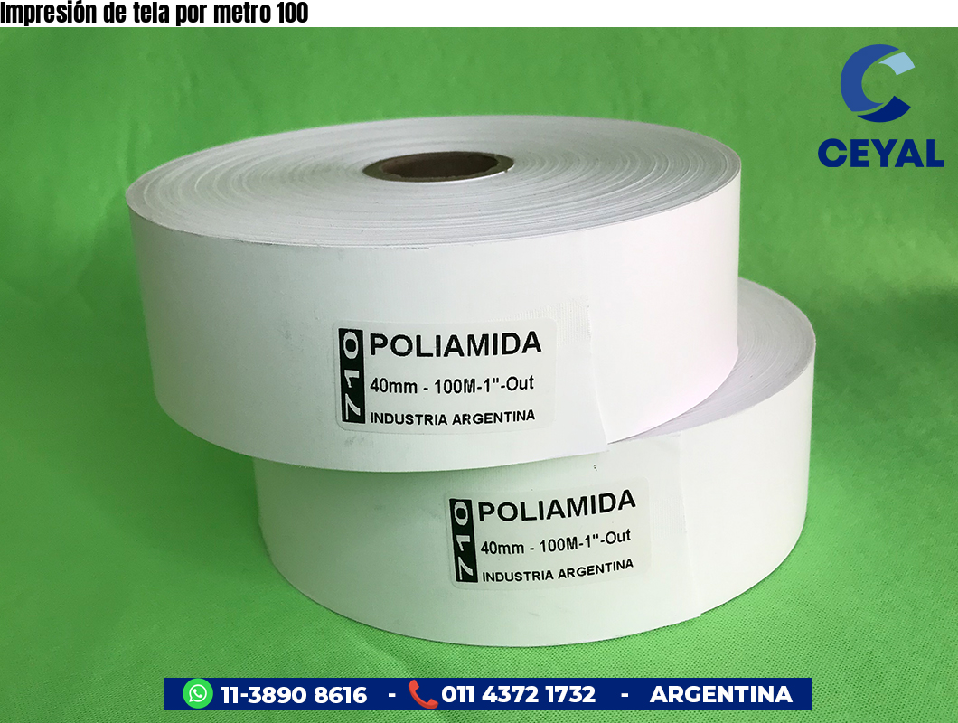 Impresión de tela por metro 100