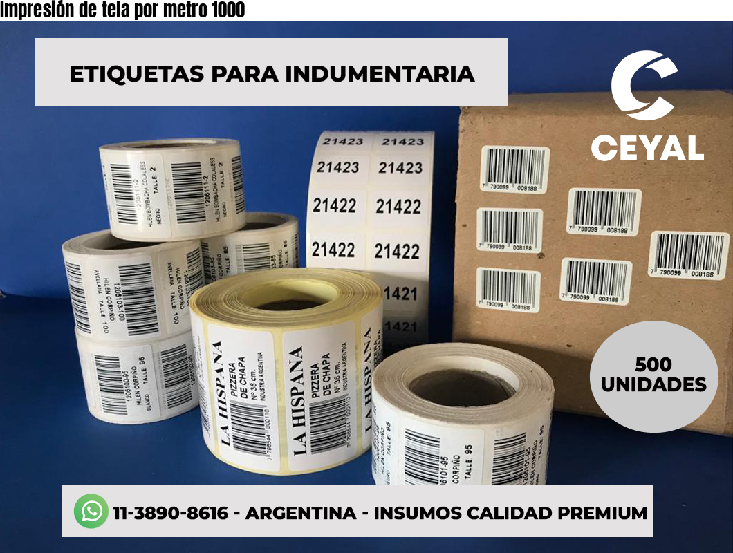 Impresión de tela por metro 1000