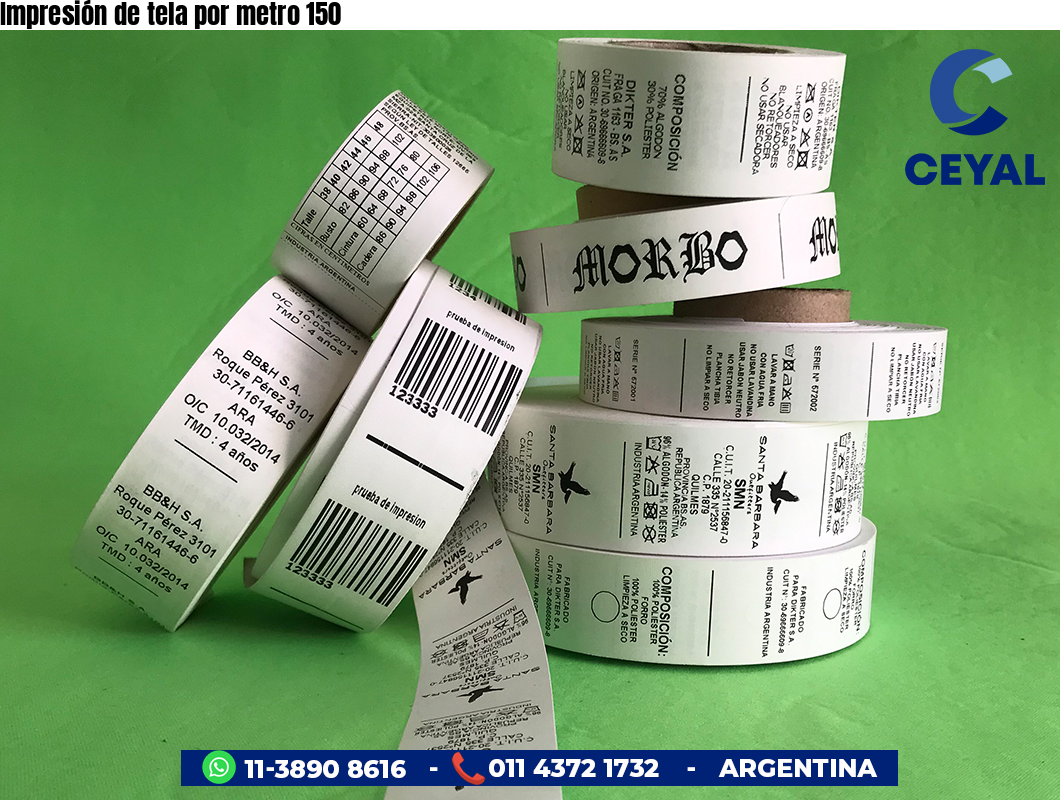 Impresión de tela por metro 150