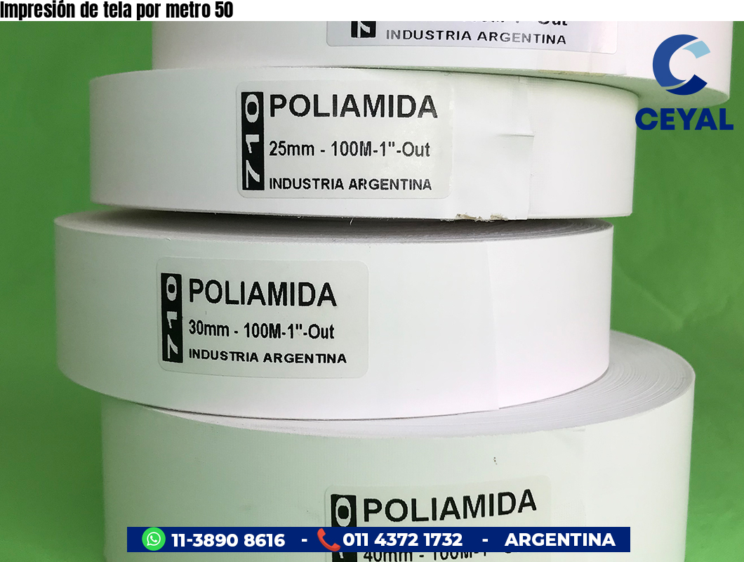 Impresión de tela por metro 50