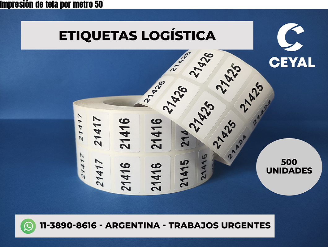 Impresión de tela por metro 50