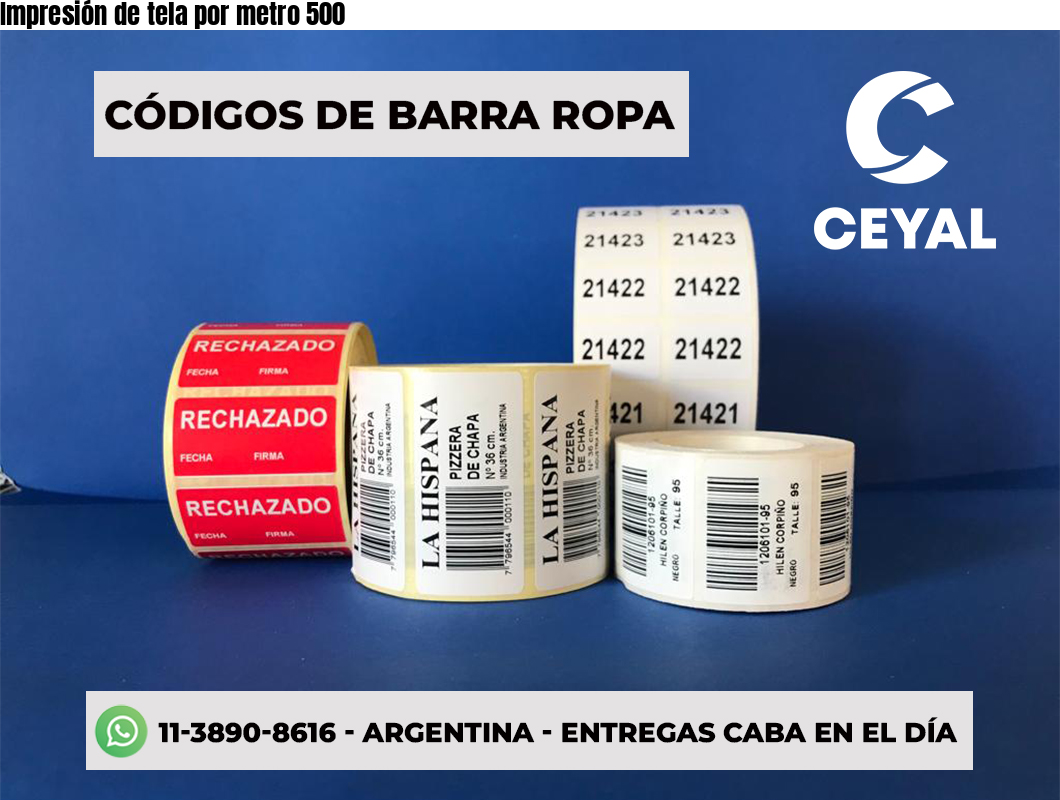 Impresión de tela por metro 500