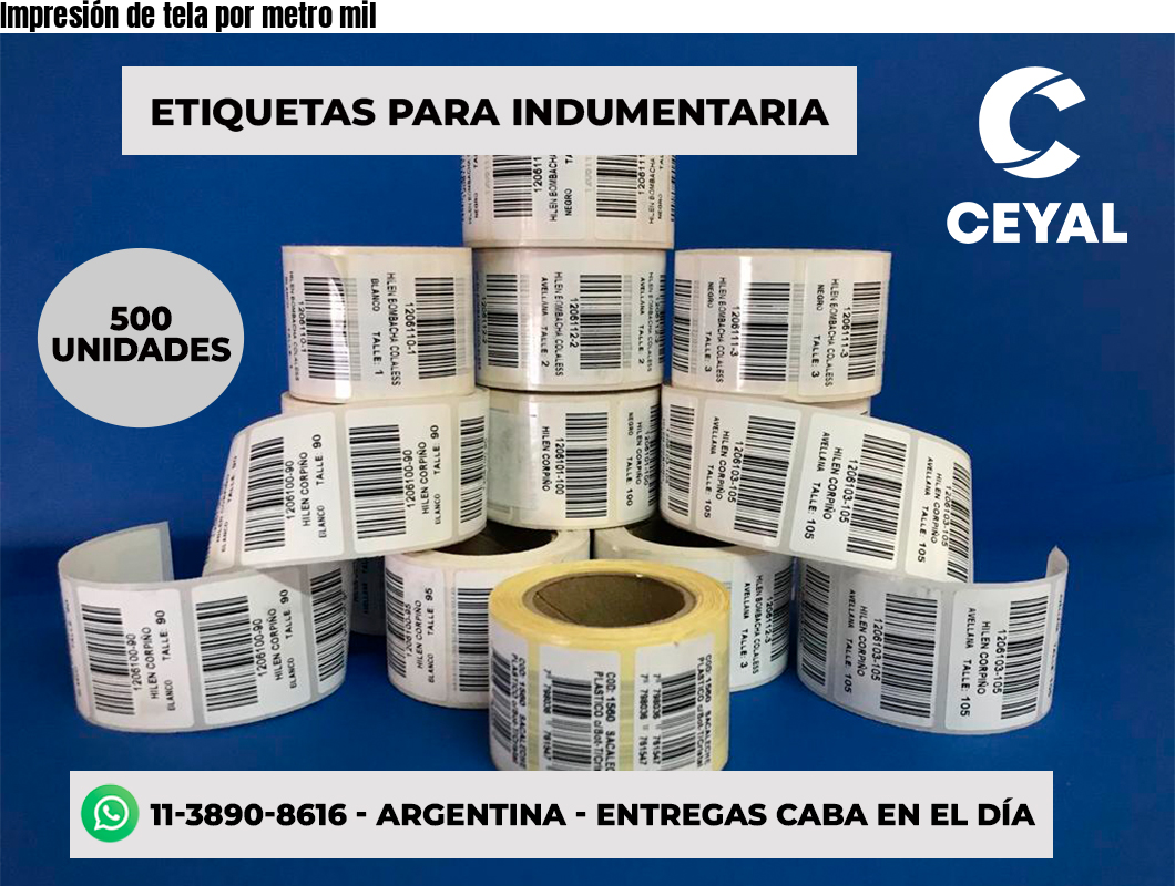 Impresión de tela por metro mil