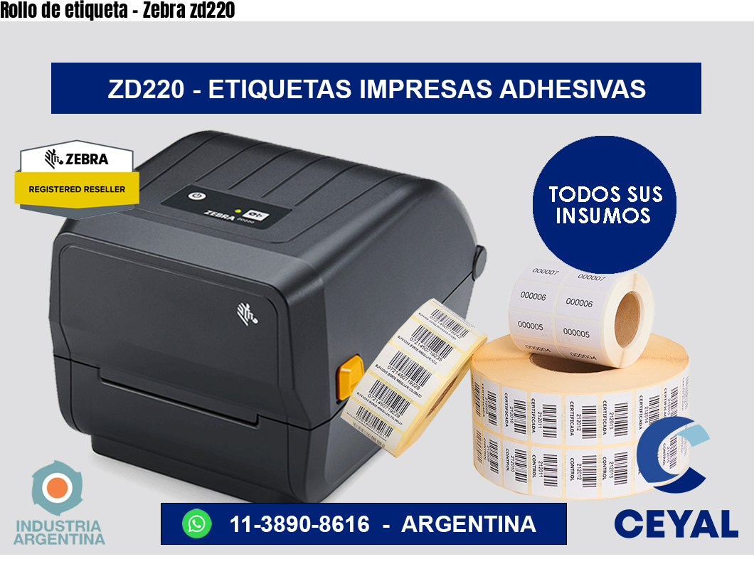 Rollo de etiqueta – Zebra zd220