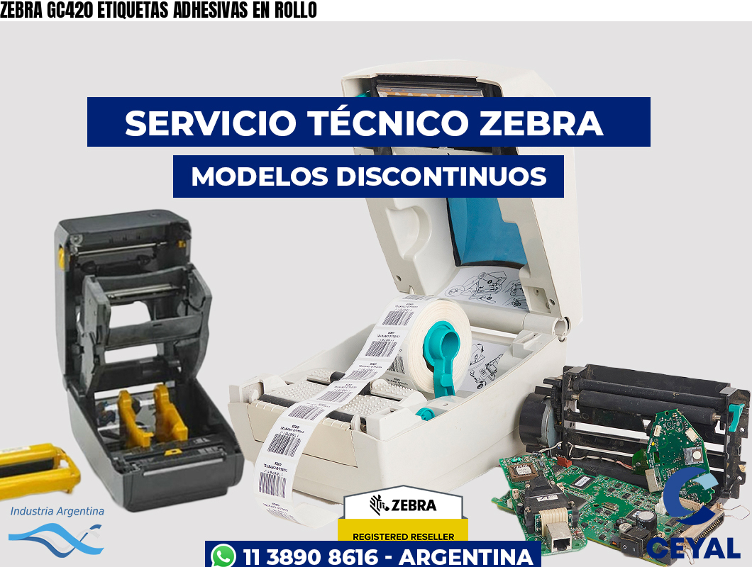 ZEBRA GC420 ETIQUETAS ADHESIVAS EN ROLLO