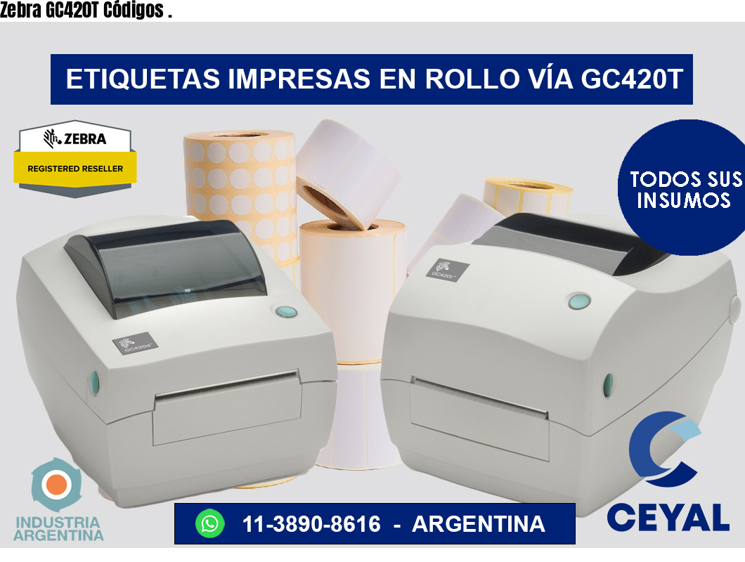 Zebra GC420T Códigos .