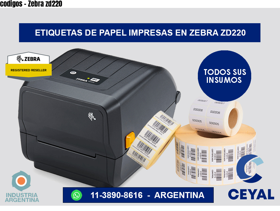 codigos – Zebra zd220
