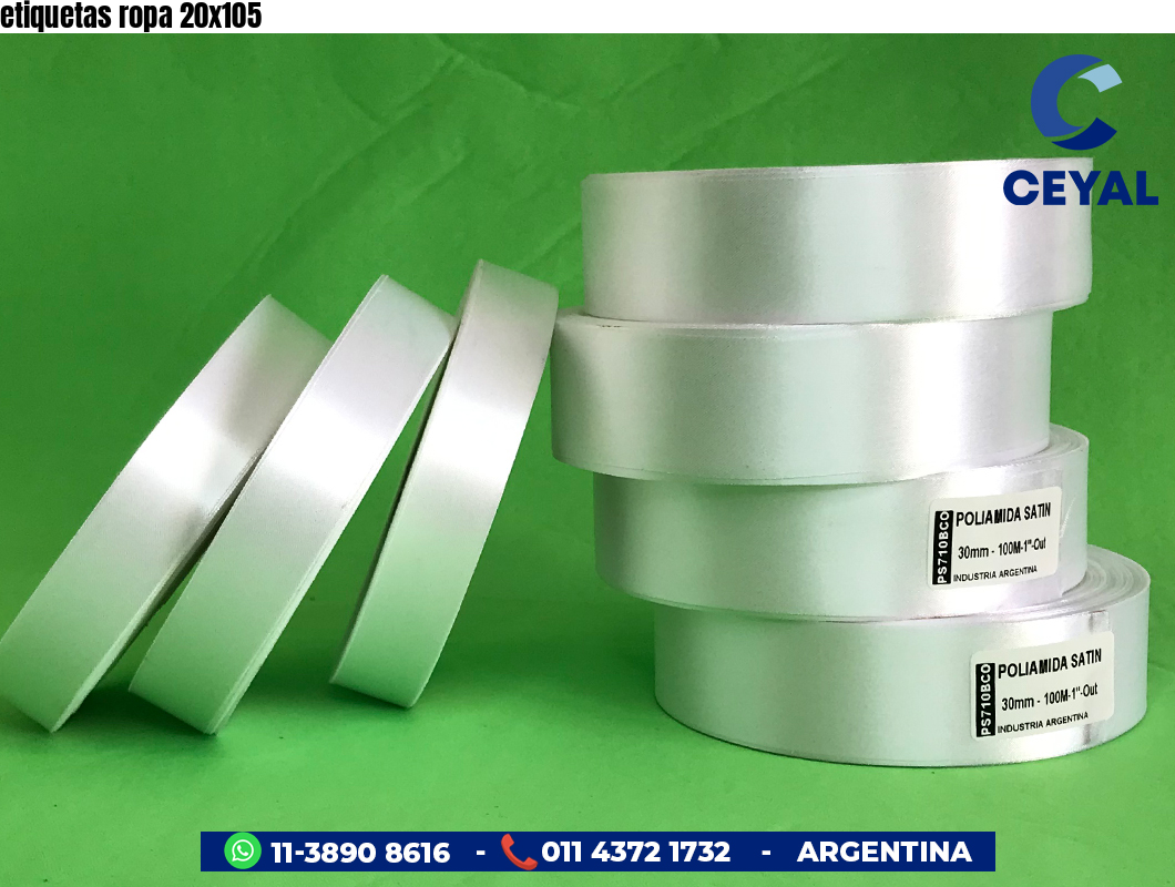 etiquetas ropa 20x105