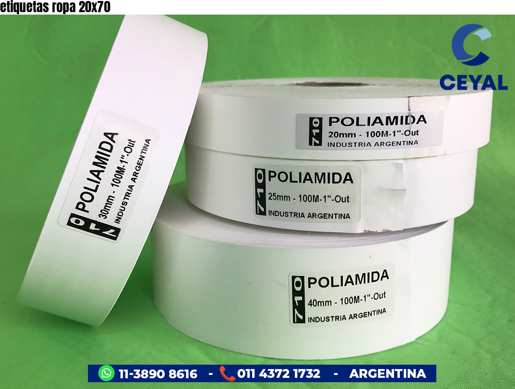etiquetas ropa 20x70