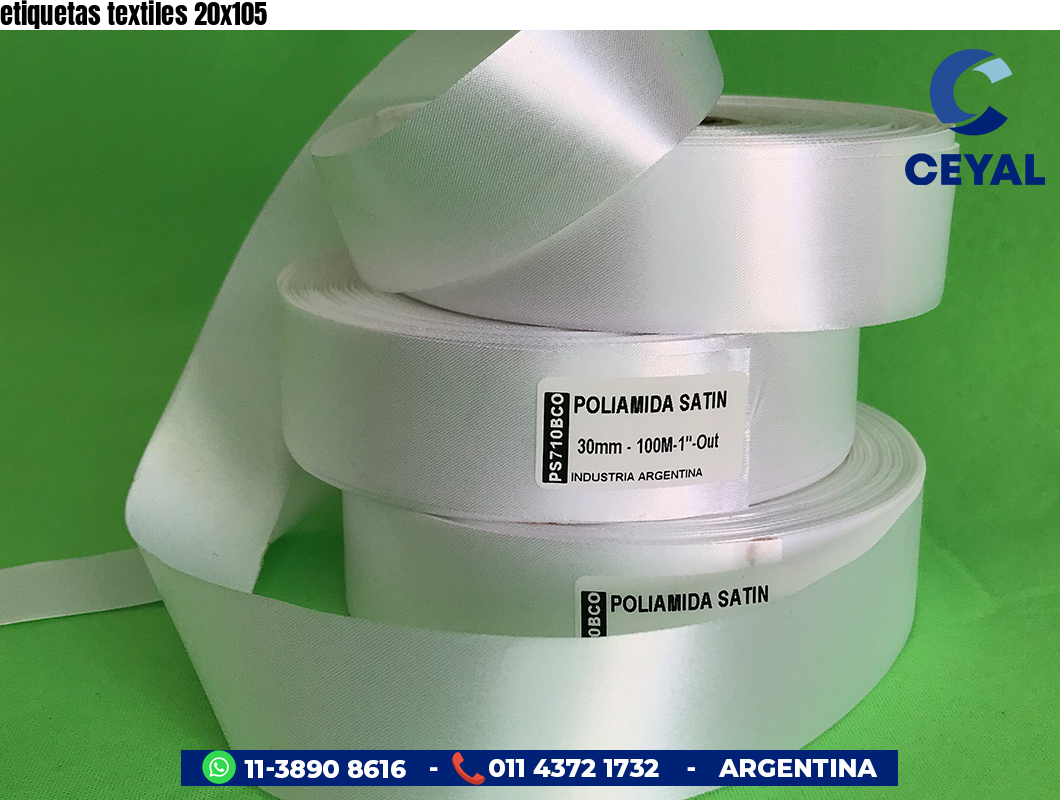 etiquetas textiles 20x105