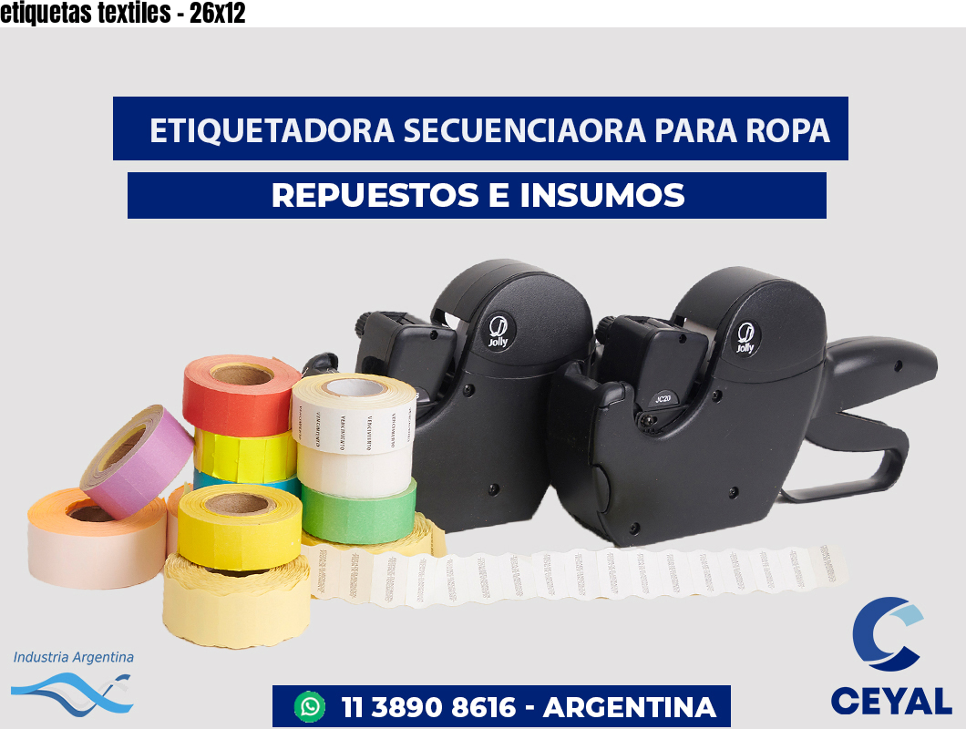 etiquetas textiles - 26x12