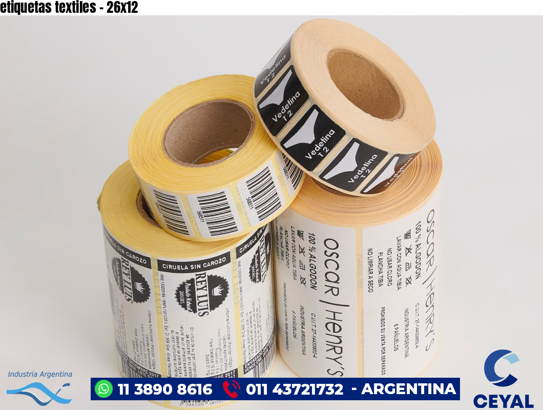etiquetas textiles - 26x12