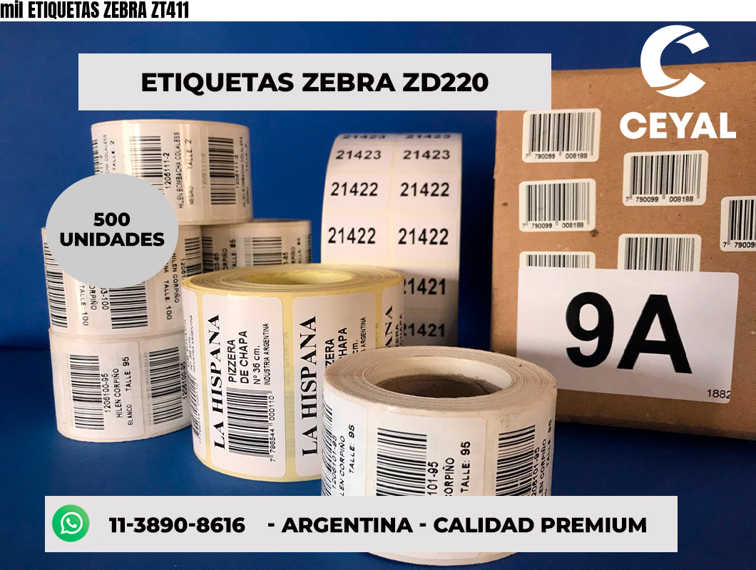 mil ETIQUETAS ZEBRA ZT411