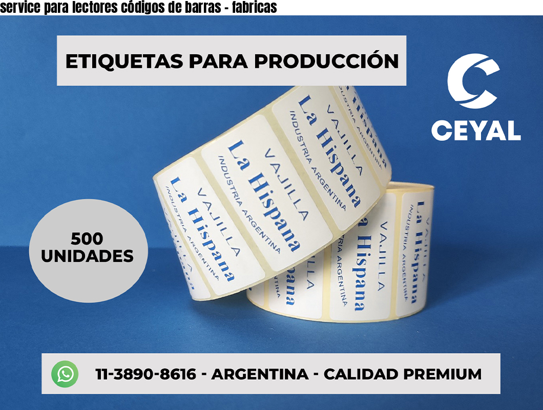 service para lectores códigos de barras - fabricas