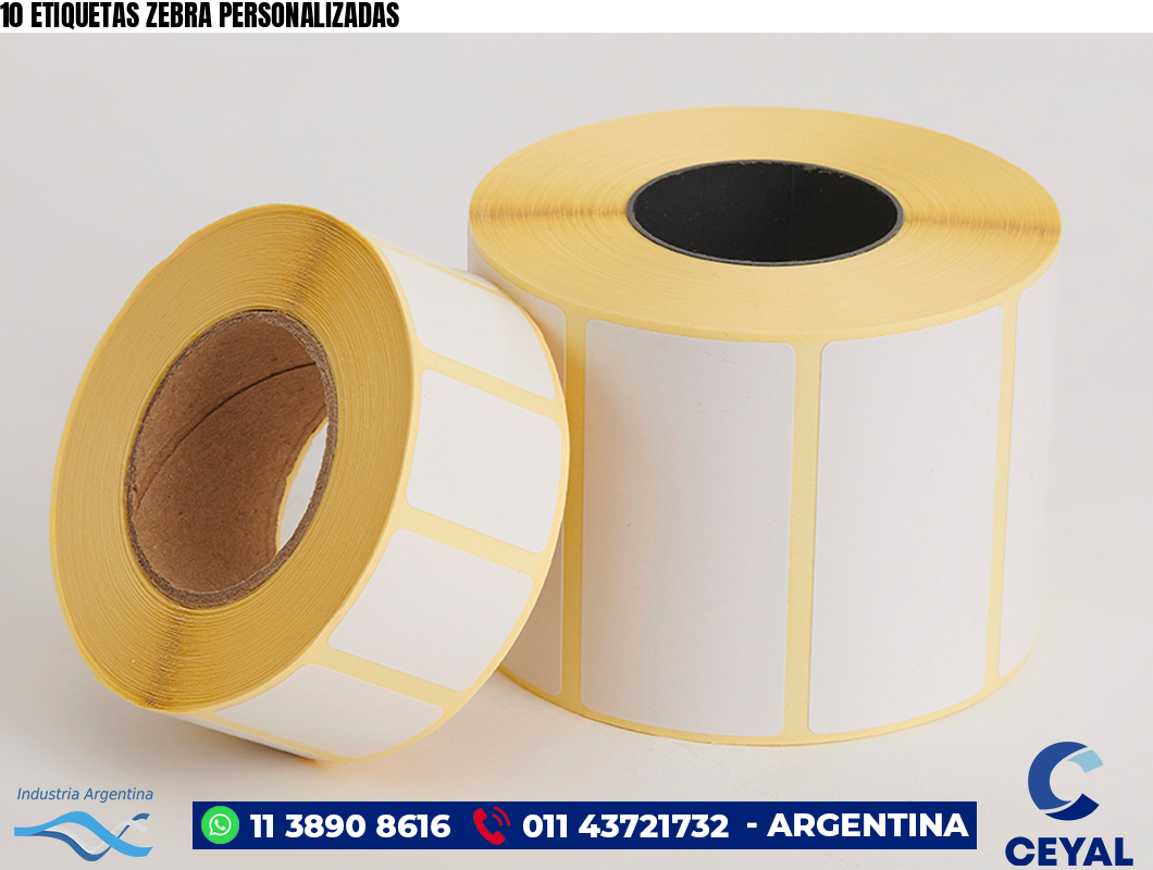 10 ETIQUETAS ZEBRA PERSONALIZADAS