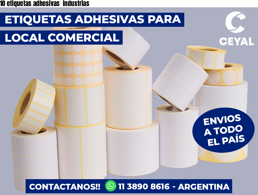 10 etiquetas adhesivas industrias