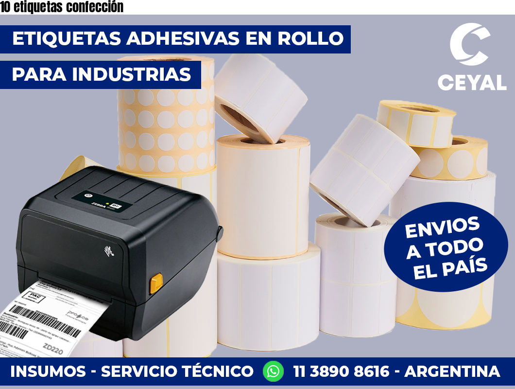 10 etiquetas confección