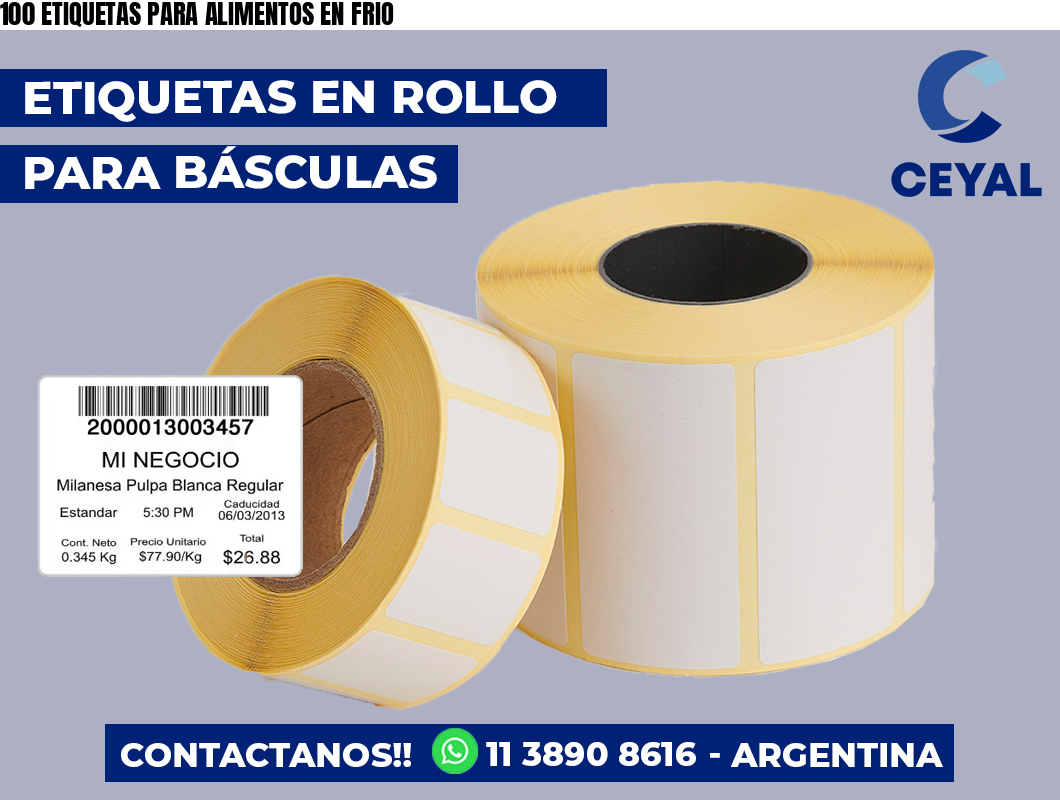 100 ETIQUETAS PARA ALIMENTOS EN FRIO