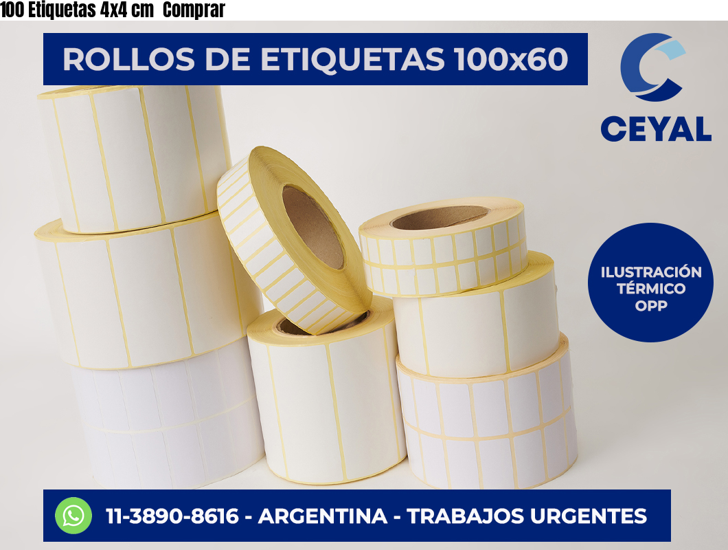 100 Etiquetas 4×4 cm  Comprar