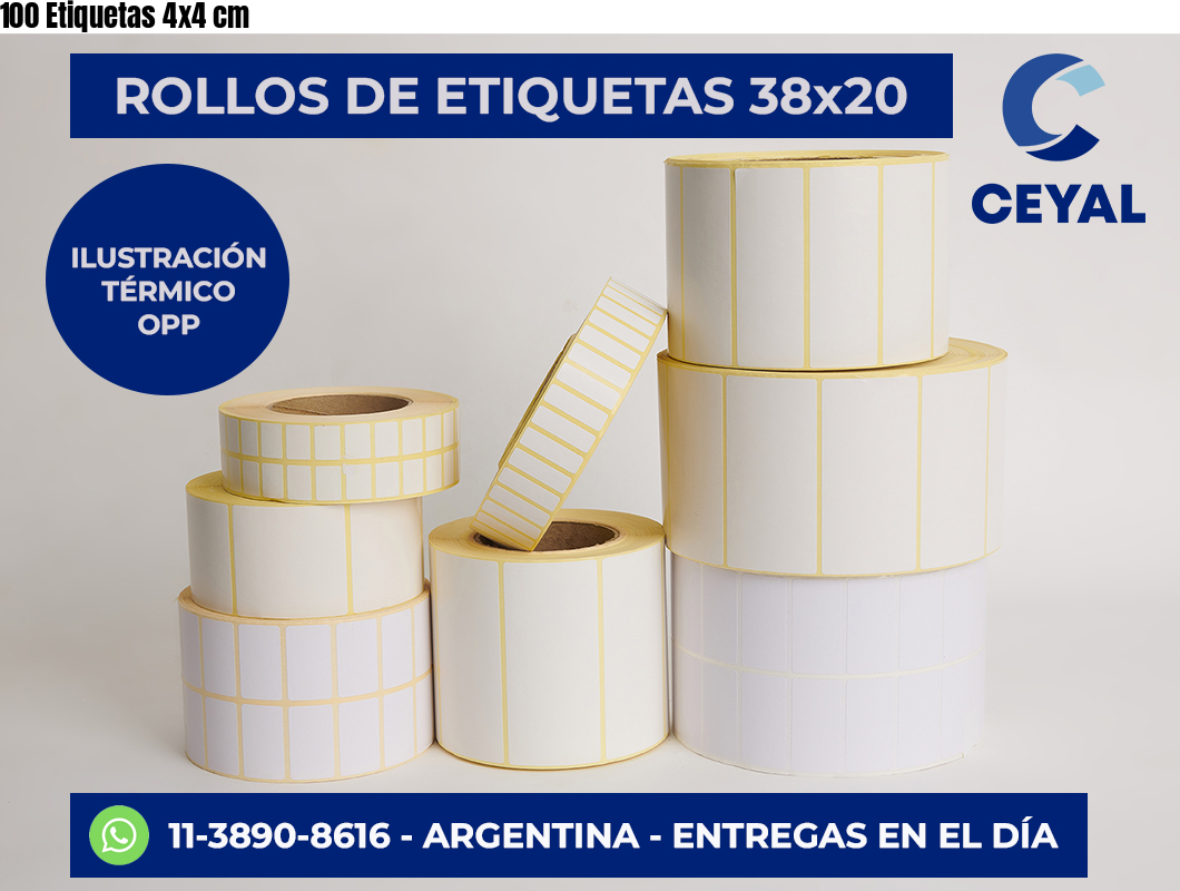 100 Etiquetas 4×4 cm