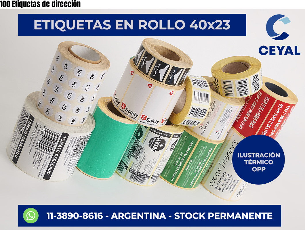 100 Etiquetas de dirección