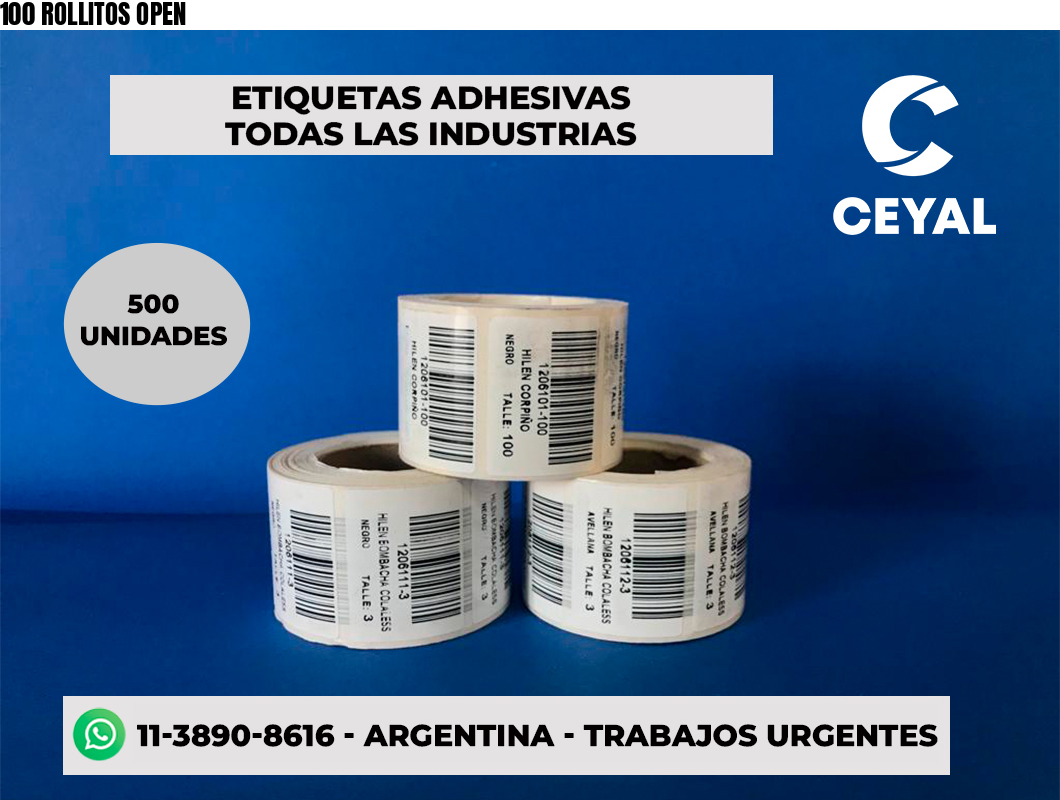 100 ROLLITOS OPEN