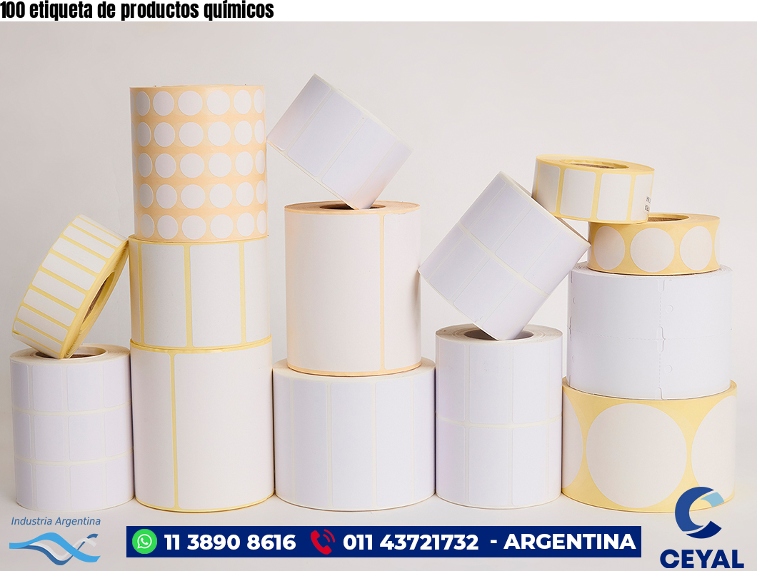 100 etiqueta de productos químicos