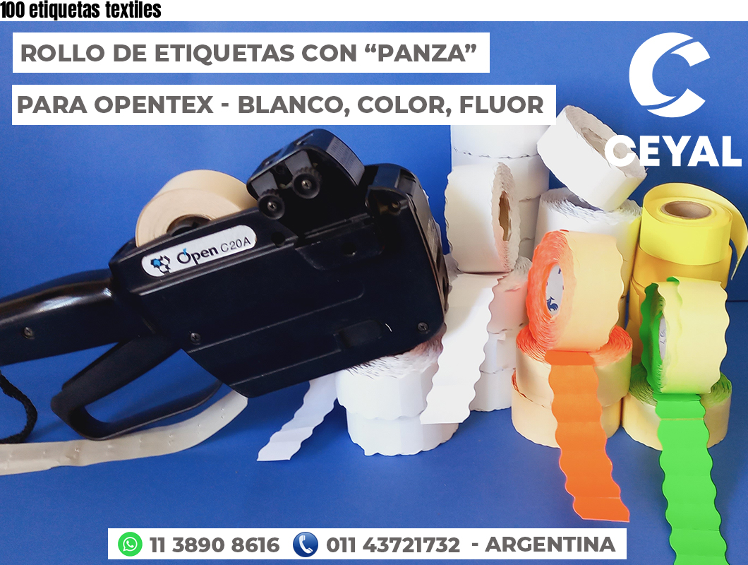 100 etiquetas textiles