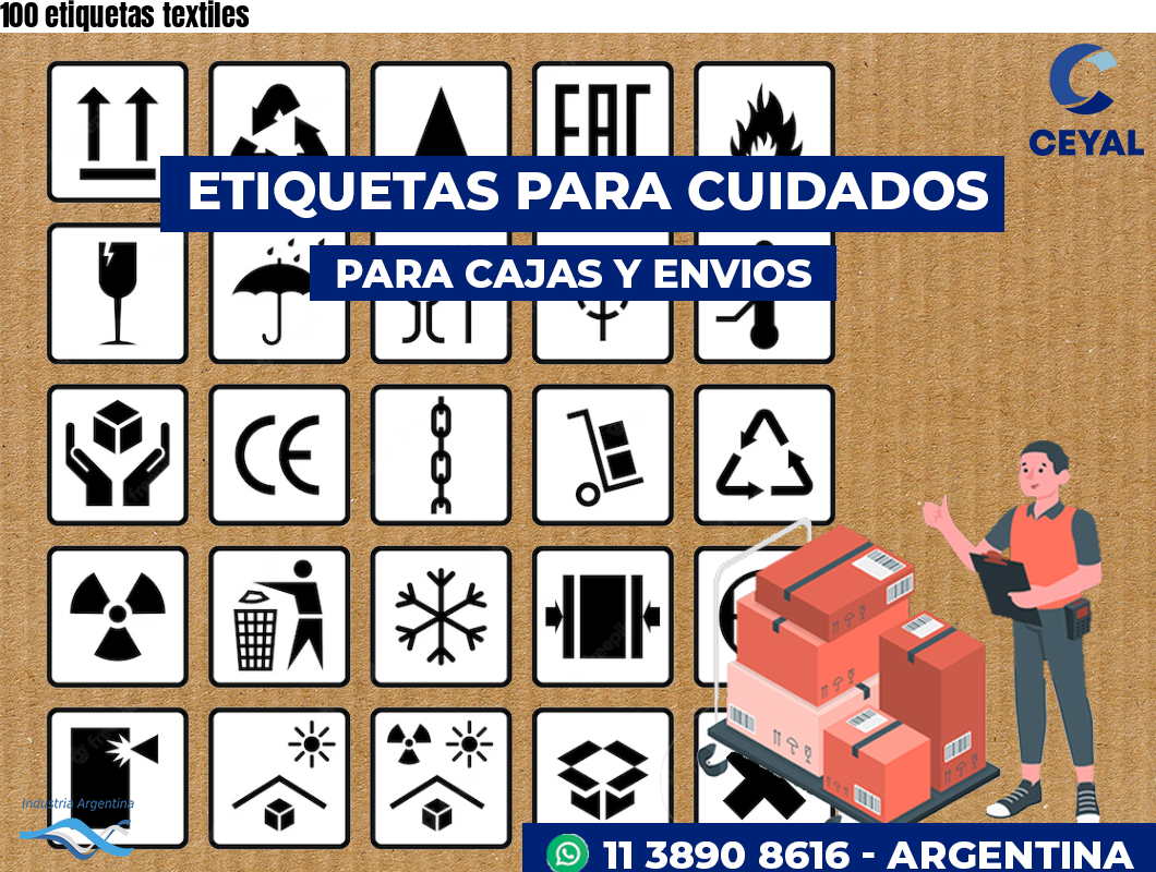100 etiquetas textiles
