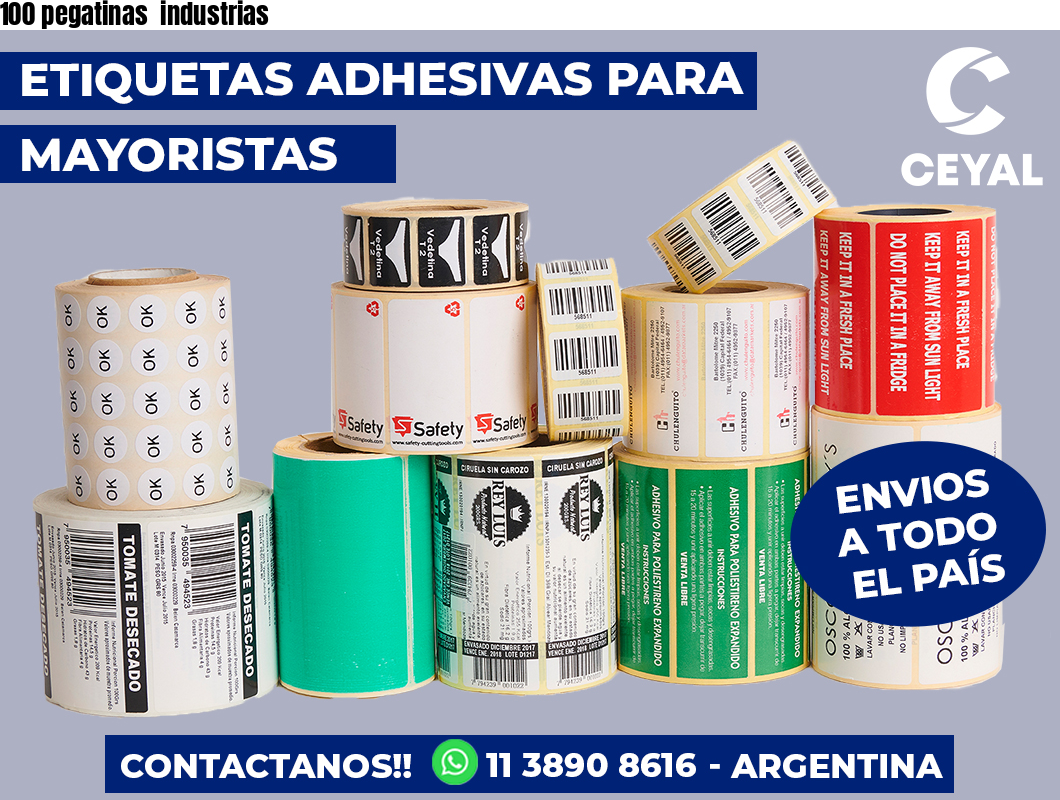 100 pegatinas  industrias