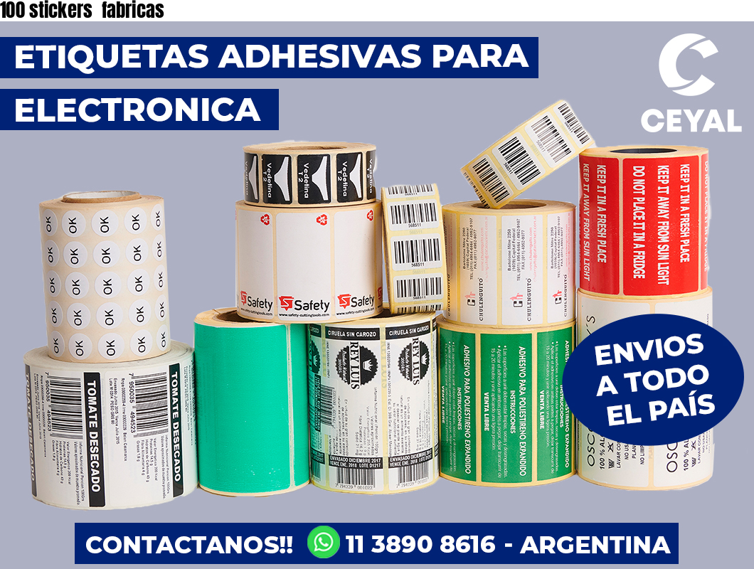 100 stickers  fabricas
