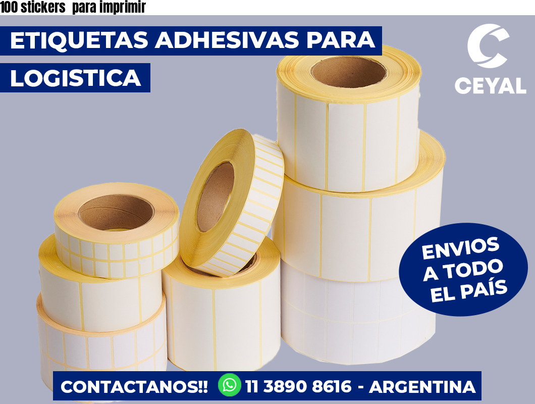 100 stickers  para imprimir