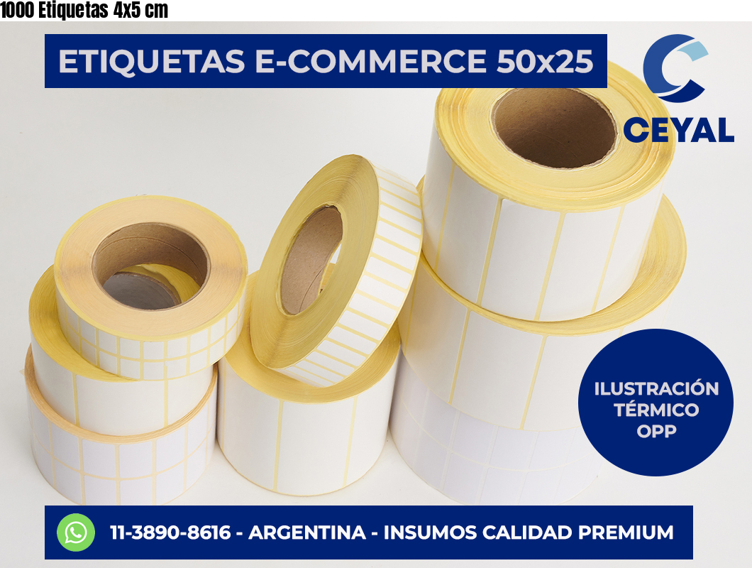 1000 Etiquetas 4×5 cm